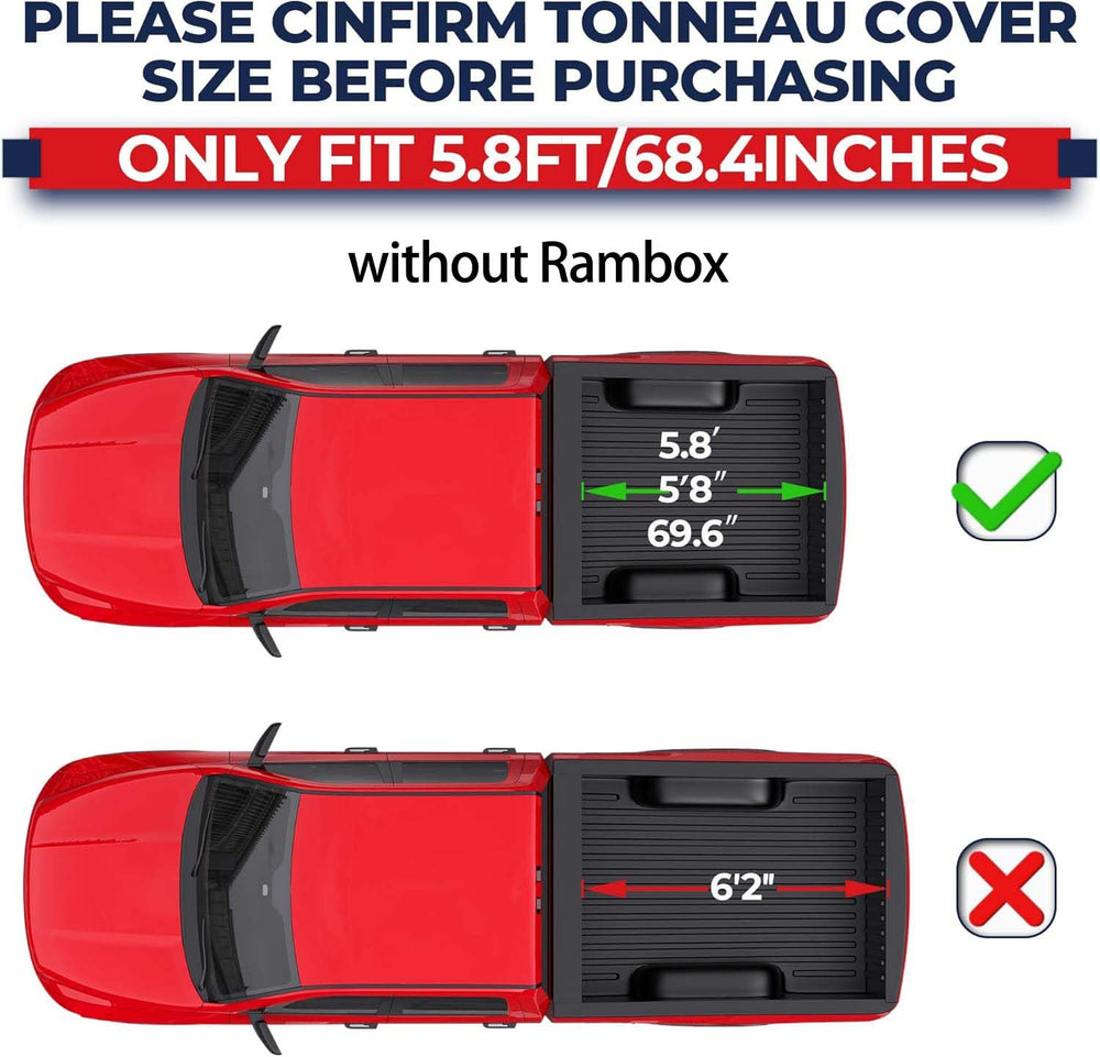 MOSTPLUS roll-up tonneau side rails reinforce rigidity for secure fit