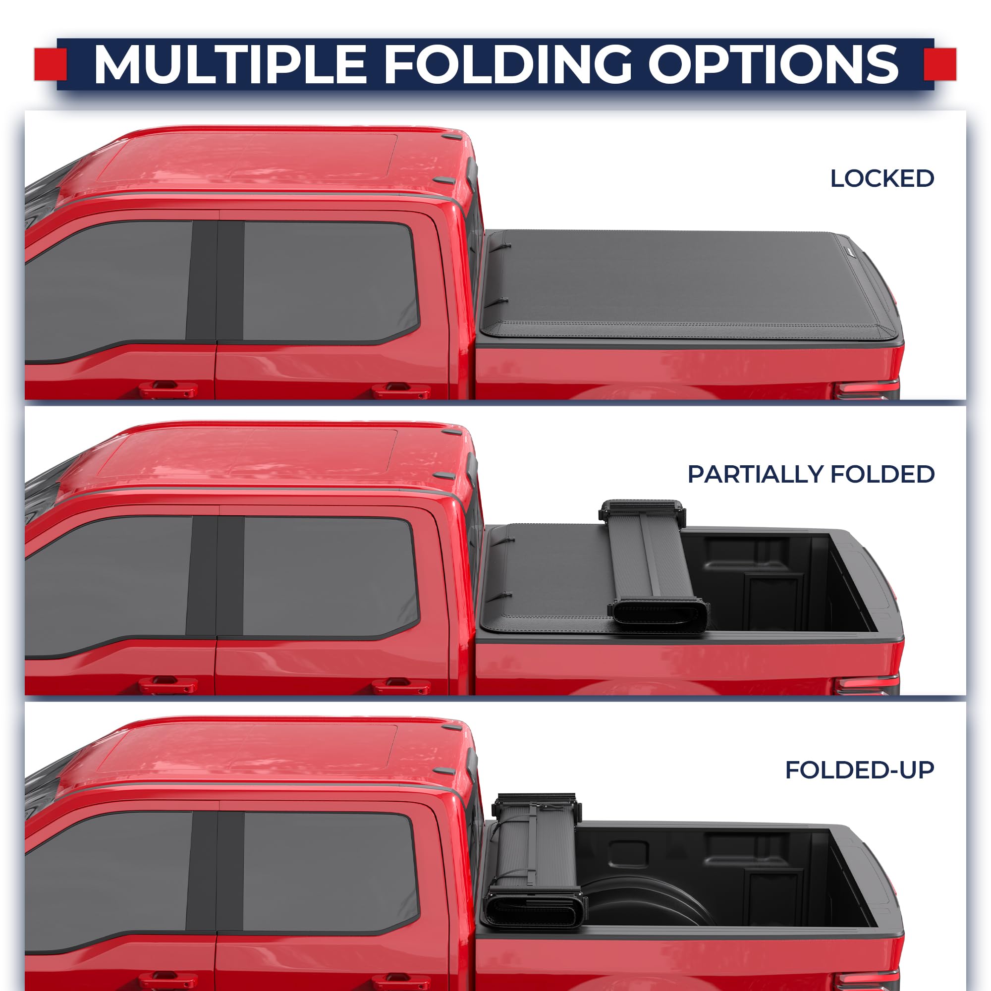 MostPlus tonneau cover weatherproof seal protecting gear from rain and dust.
