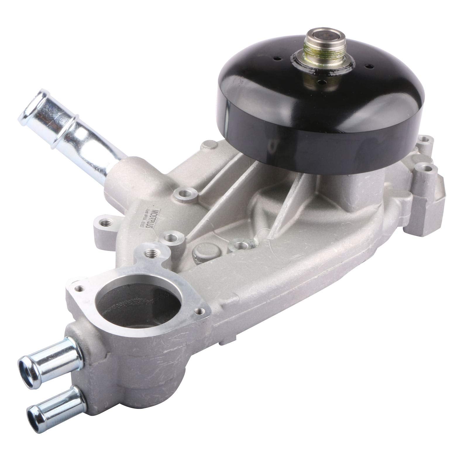 Gasket close-up on MOSTPLUS water pump shows durable seal for long-lasting performance.