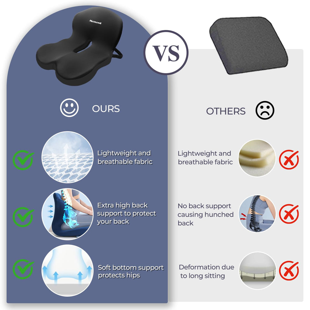 Mosxoed seat cushion is ideal for car, truck, and office use.