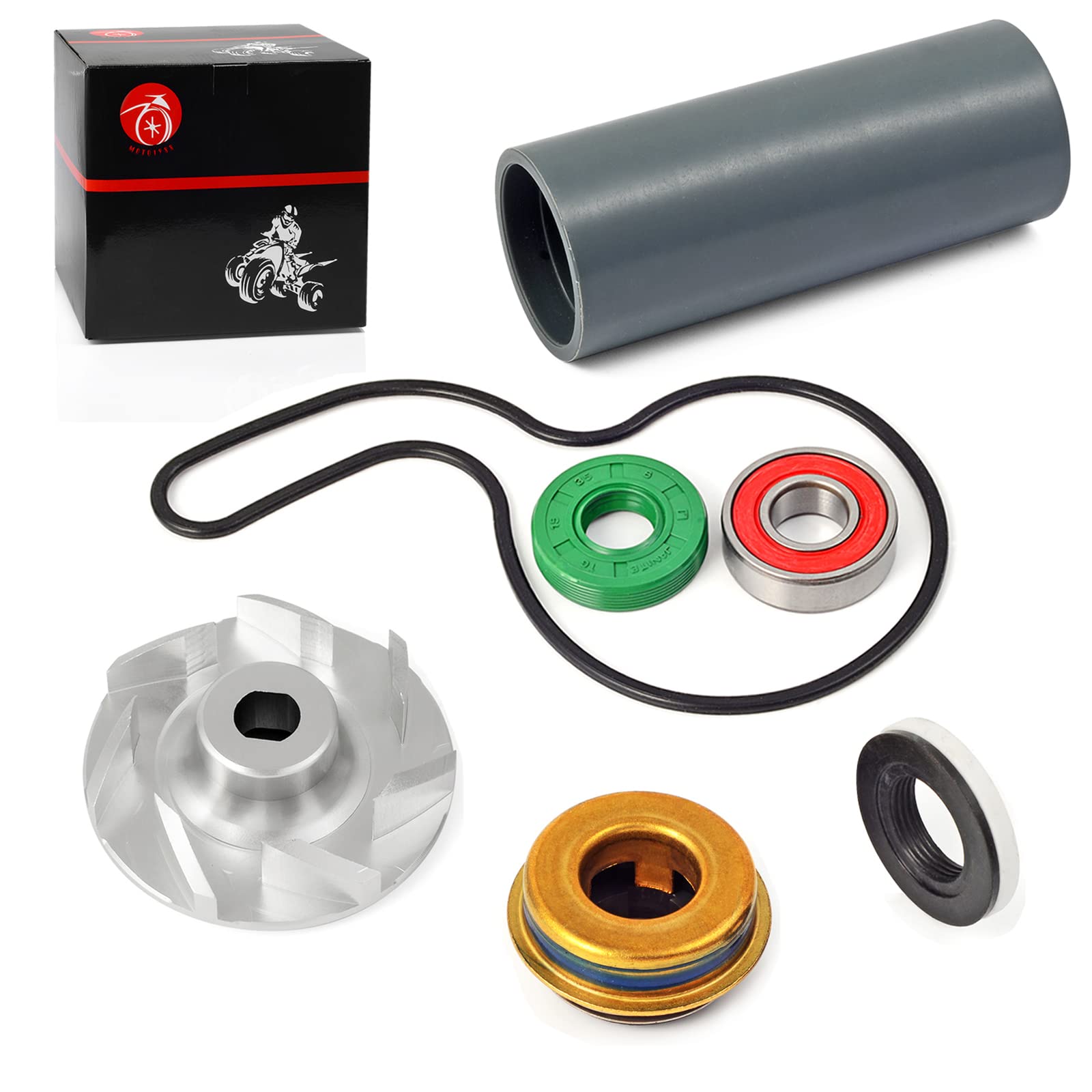 MOTO1988 water pump seal kit impeller for Polaris engines improves cooling efficiency.