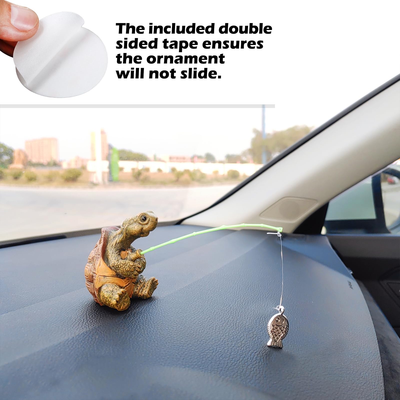 Motaney eco friendly resin car ornament adds durable charm