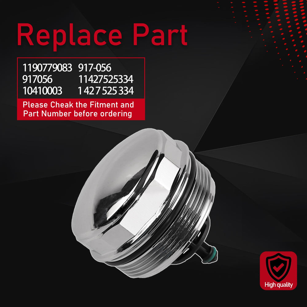 Motarithl aluminium oil filter housing cover cap installed view highlighting precise fit.