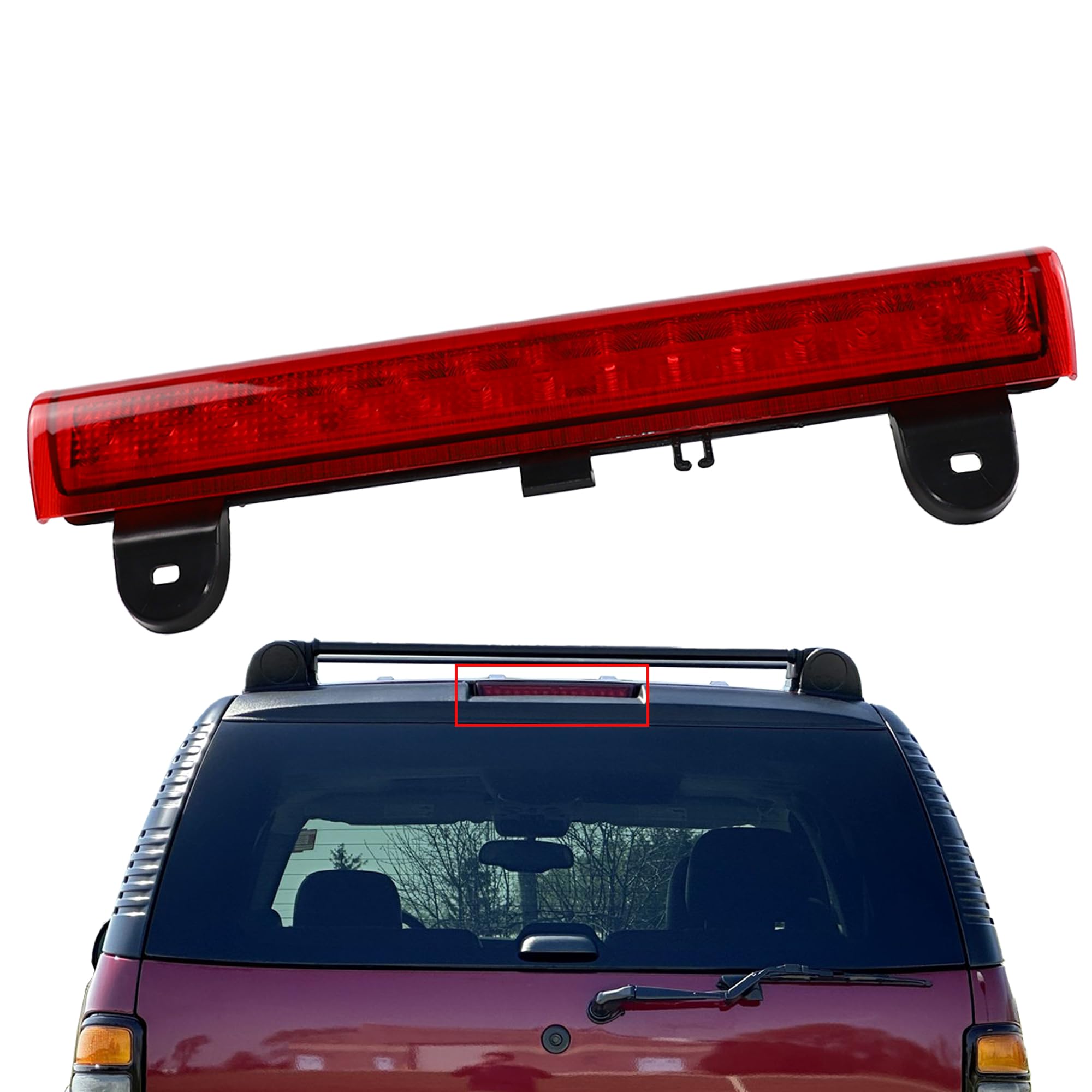 Motarithl CHMSL LED installed on Chevy Tahoe showing rear visibility improvement