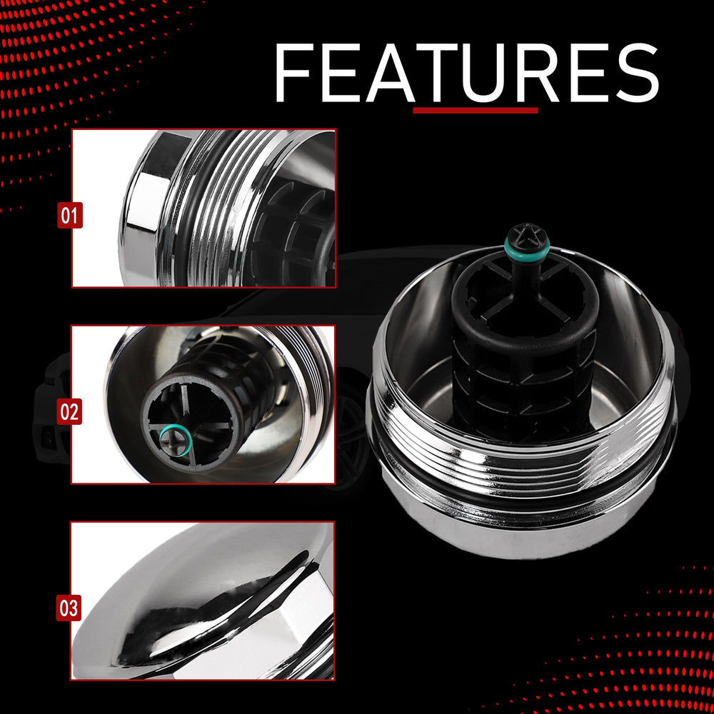 Motarithl durable aluminium oil filter cap highlighting long-lasting performance under engine service.