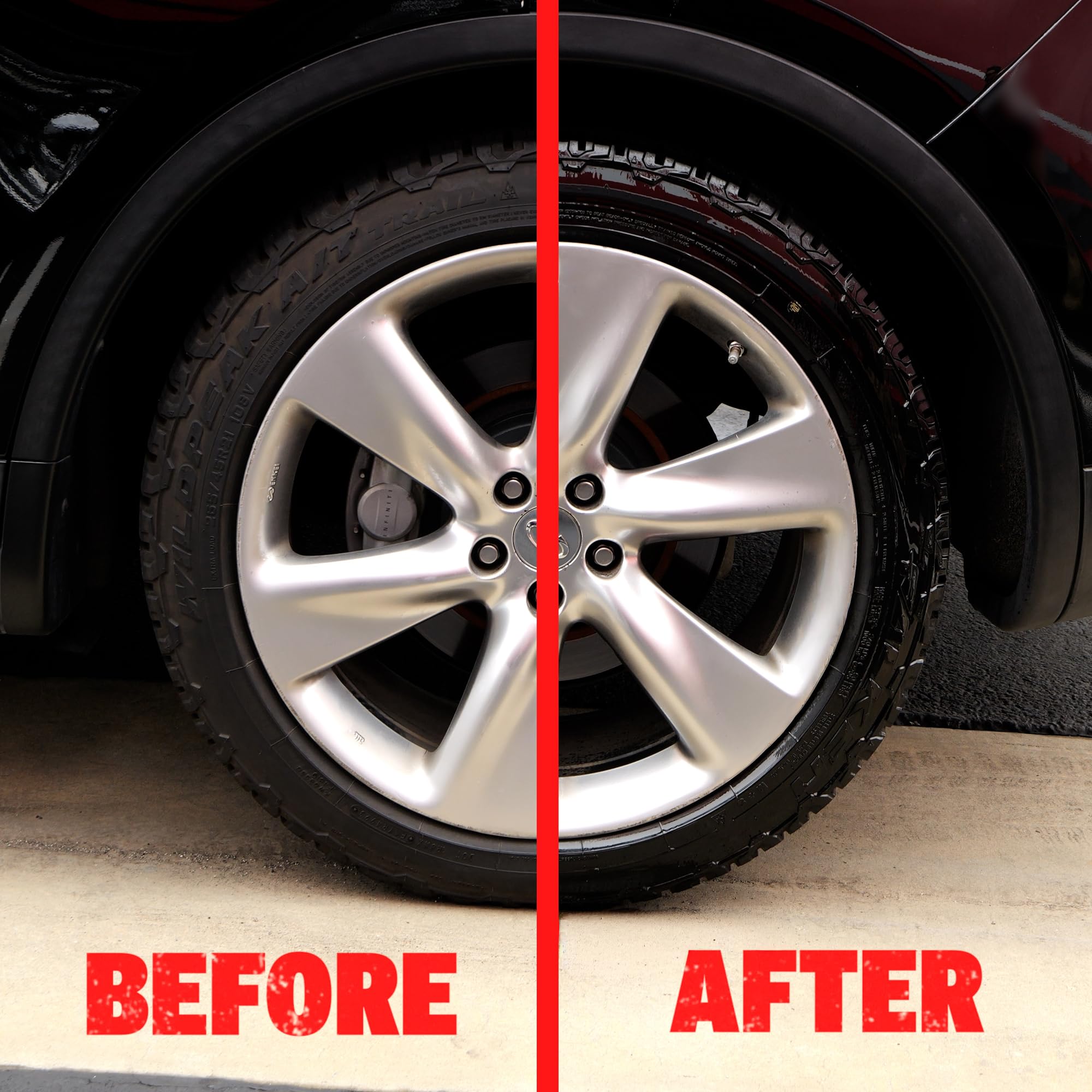 Mothers Back-to-Black High-Gloss Tire Shine showroom-quality tire shine