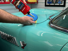 Buffing action with Mothers wax reveals rich color depth