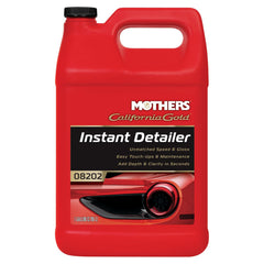 Mothers California Gold Instant Detailer bottle pour highlights easy touch-ups and light dirt removal.