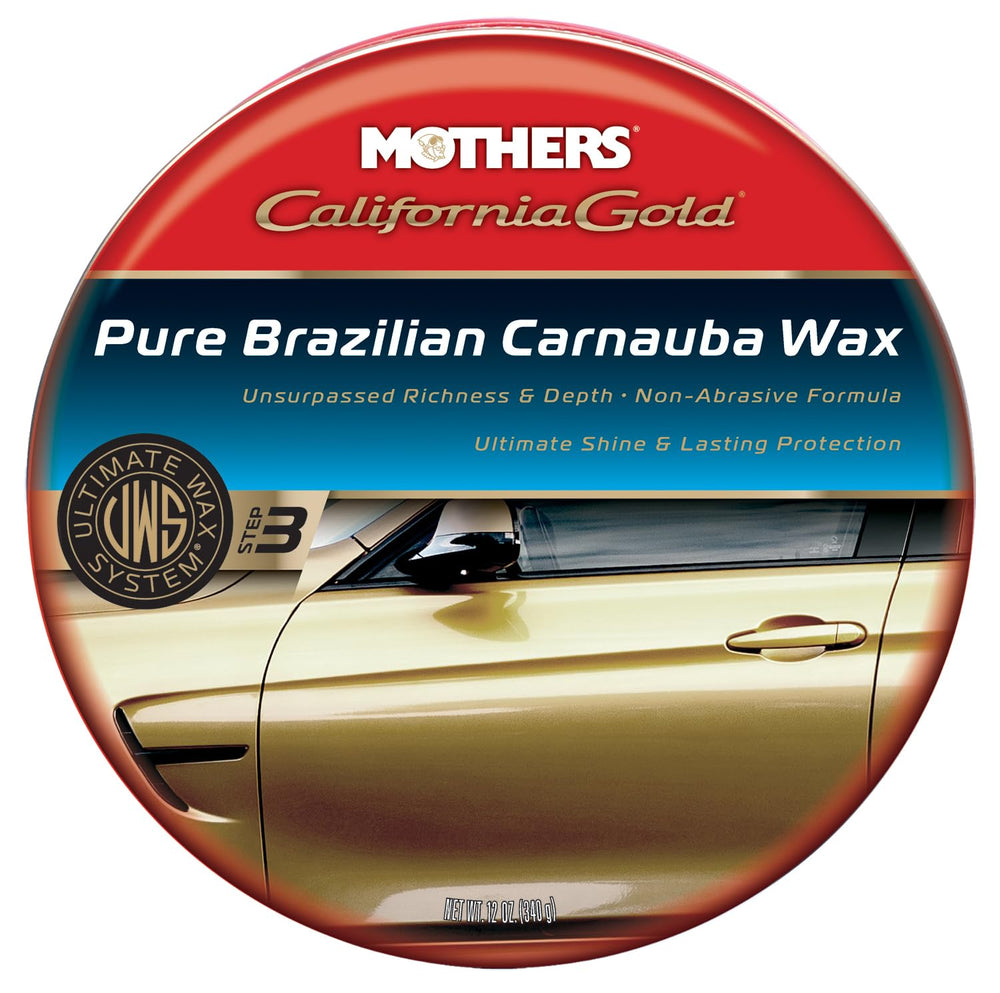 Mothers California Gold Pure Brazilian Carnauba Wax for showroom-ready depth and shine.