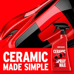 Mothers California Gold ceramic spray wax in action demonstrates quick spray-on application