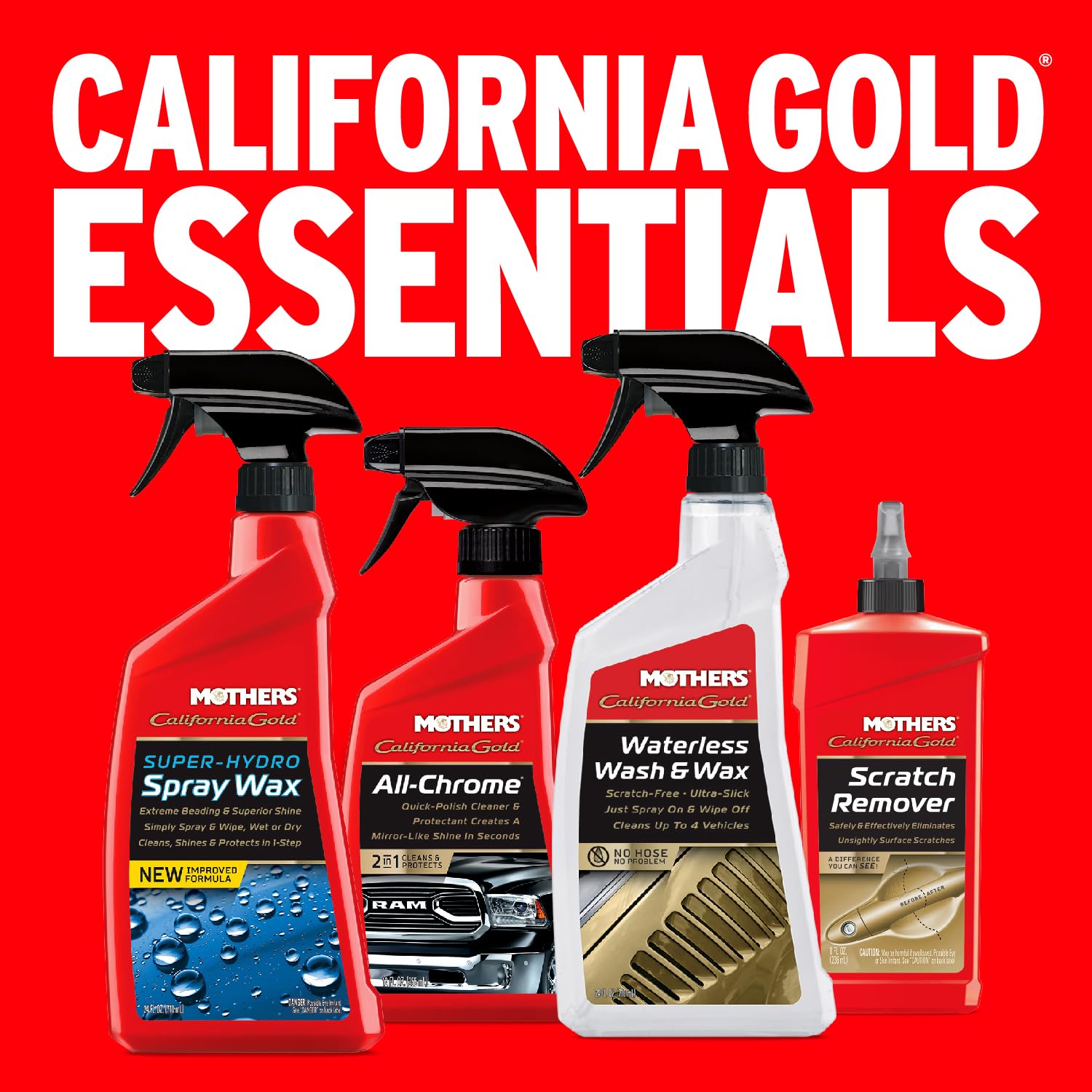 Mothers California Gold Waterless Wash & Wax touch-ups on wheels and trim