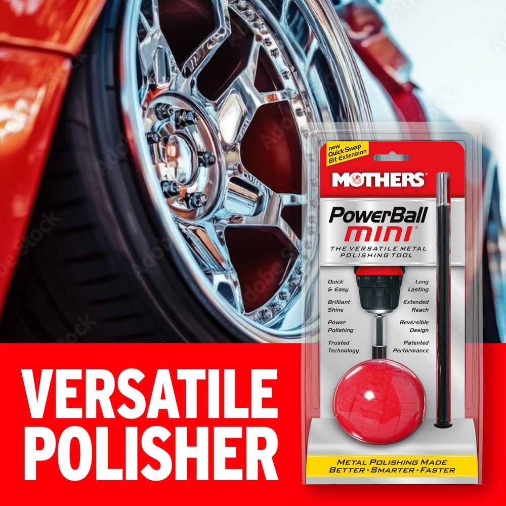 Mothers PowerBall Mini is drill-powered for fast, professional polishing results.