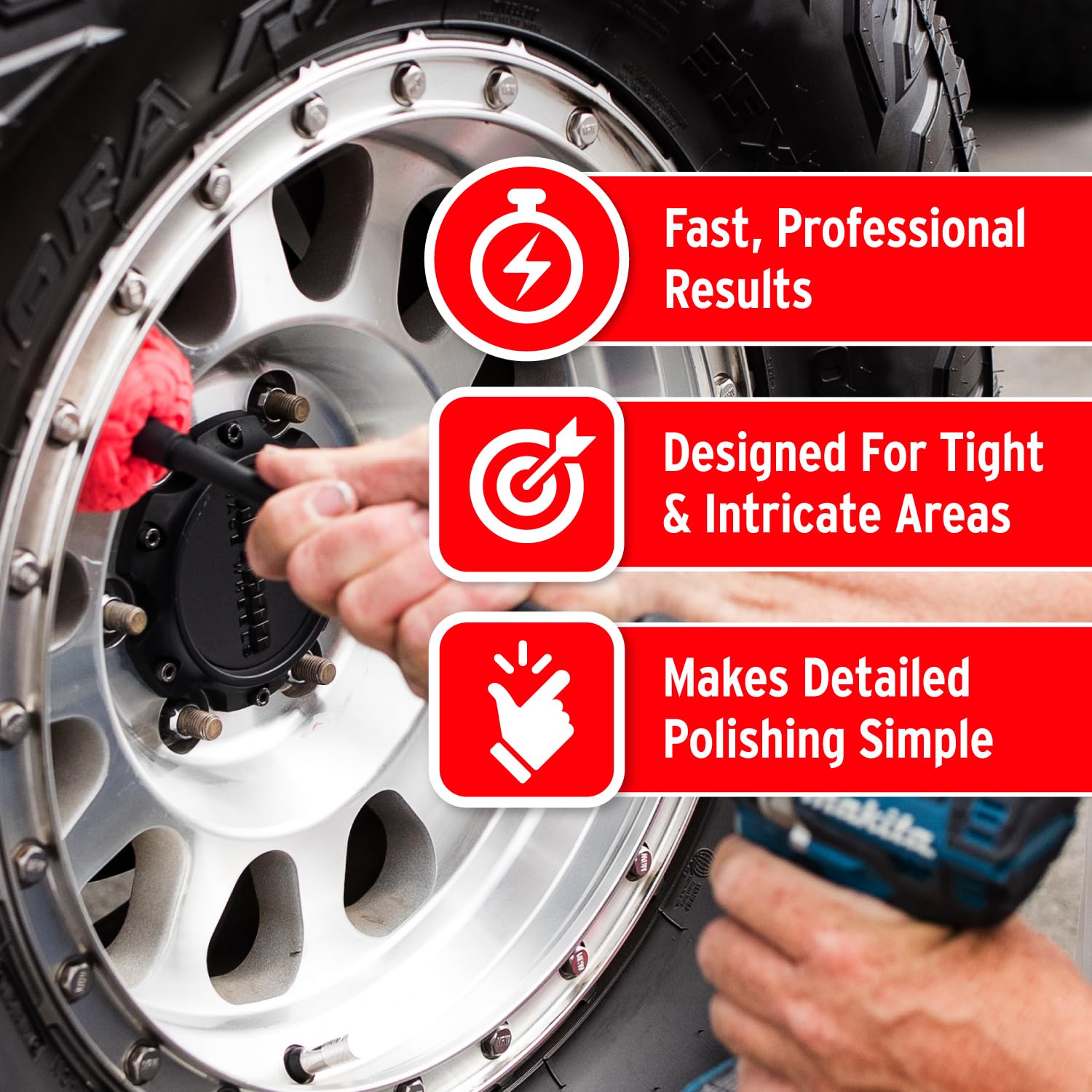 Mothers PowerBall Mini with 10-inch Quick Swap Bit extension extends reach for recessed areas.