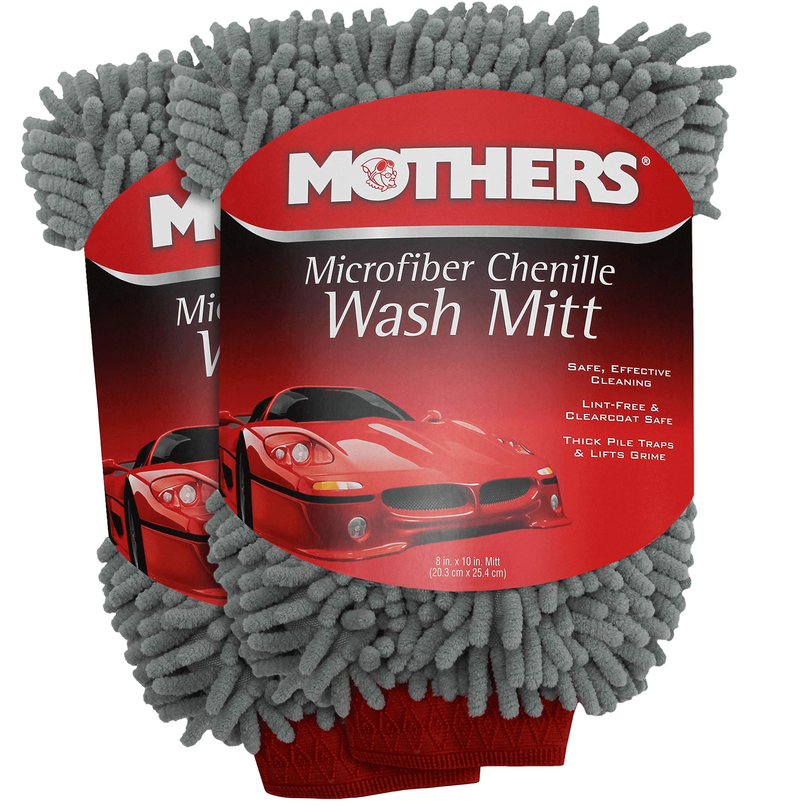 Mothers Premium Chenille Mitt protects delicate finishes while cleaning your vehicle.