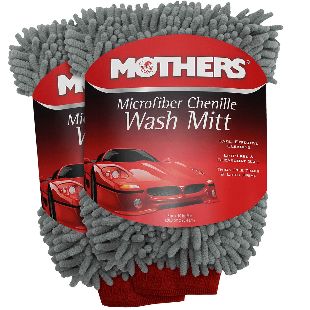 Mothers Premium Chenille Mitt protects delicate finishes while cleaning your vehicle.
