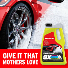 Mothers Foam Wash label close-up highlighting pH-balanced, eco-friendly formula.