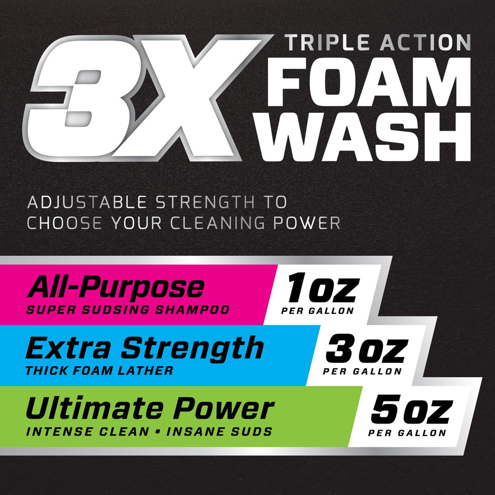 Mothers Triple Action Foam Wash on vehicle surface demonstrates a streak-free finish.