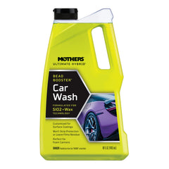 Mothers Ultimate Hybrid Car Wash Bead Booster pour cleans deeply for a bright finish.