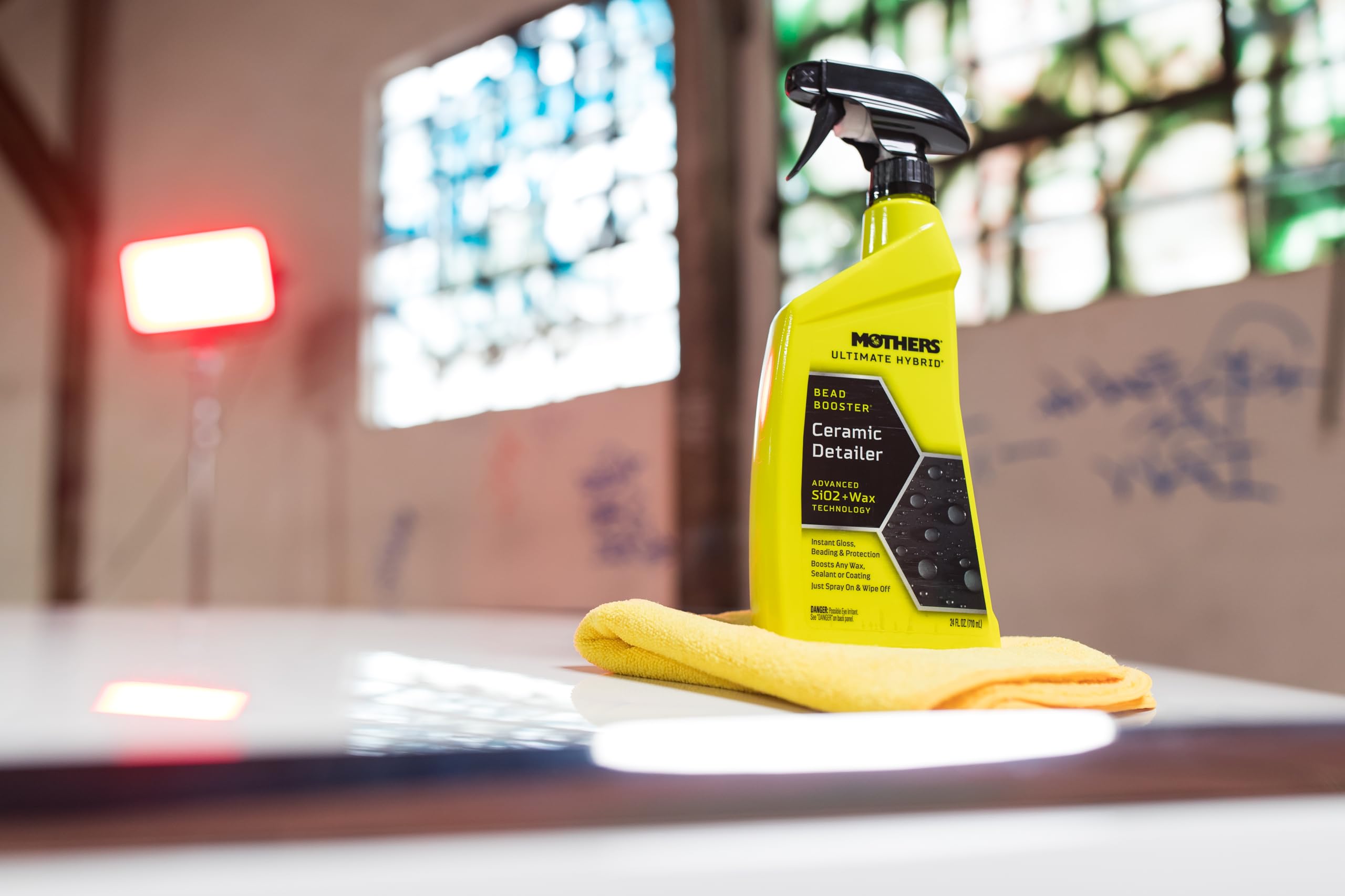 Mothers Ultimate Hybrid Ceramic Detailer applying over coating for easy touch-ups