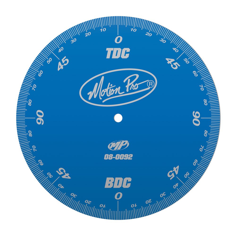 Motion Pro 08-0092 degree wheel in blue for precise ignition and cam timing checks