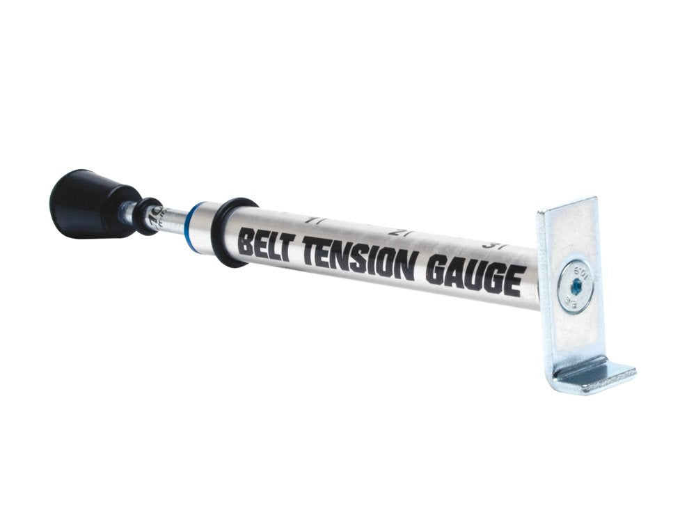 Motion Pro 08-0350 belt tension gauge showing the tension scale for precise belt adjustments.