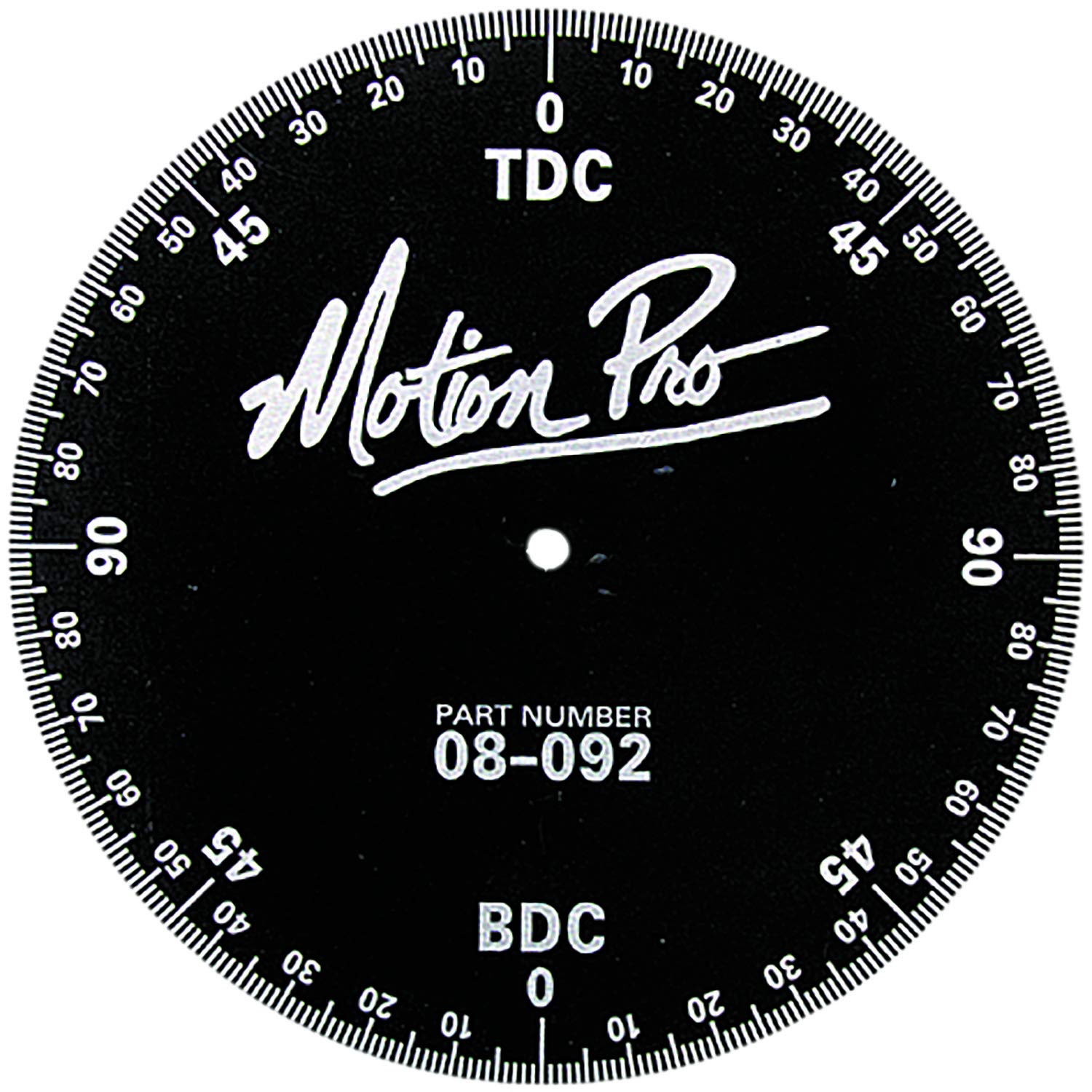 Motion Pro degree wheel in aluminum for precise angle measurement