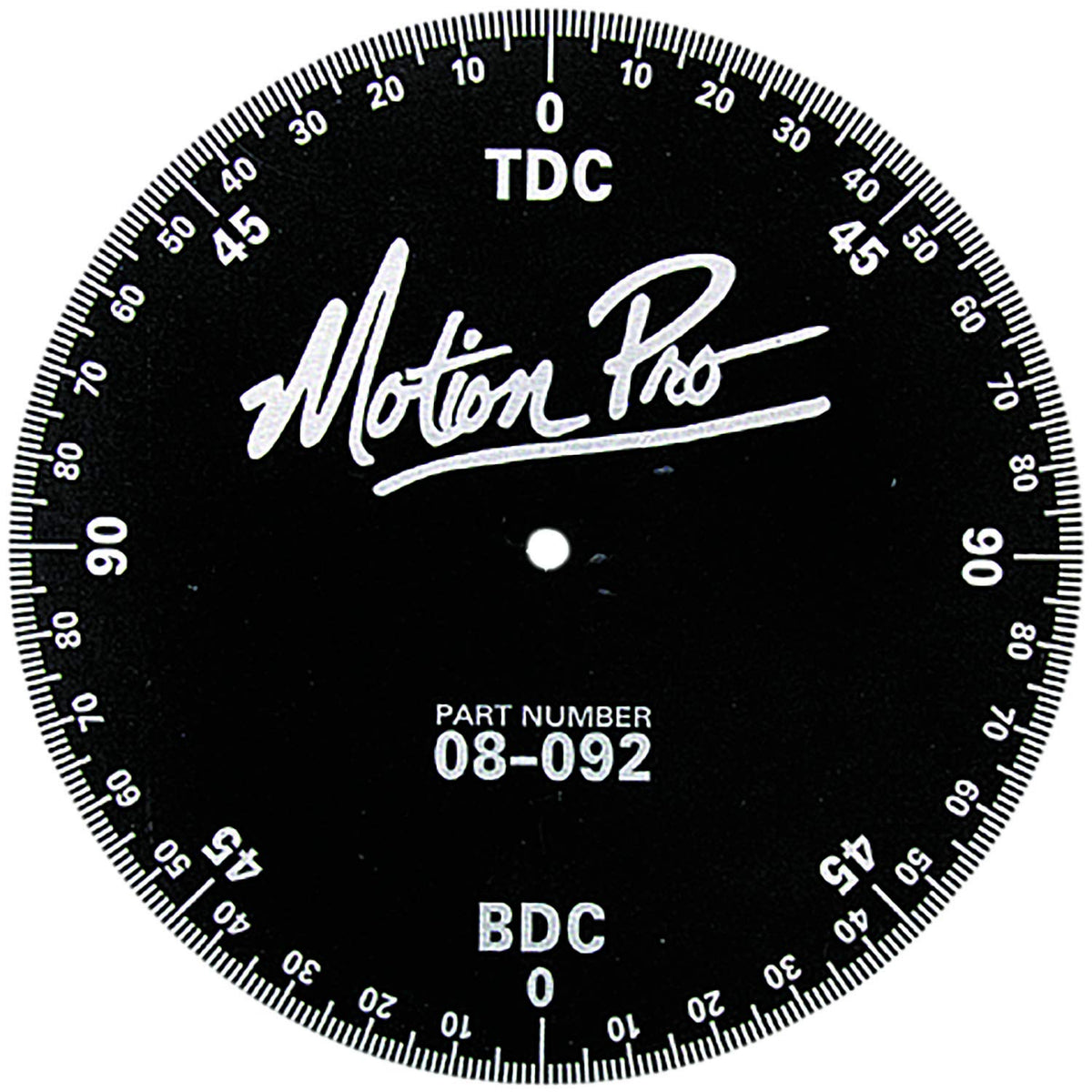 Motion Pro degree wheel in aluminum for precise angle measurement