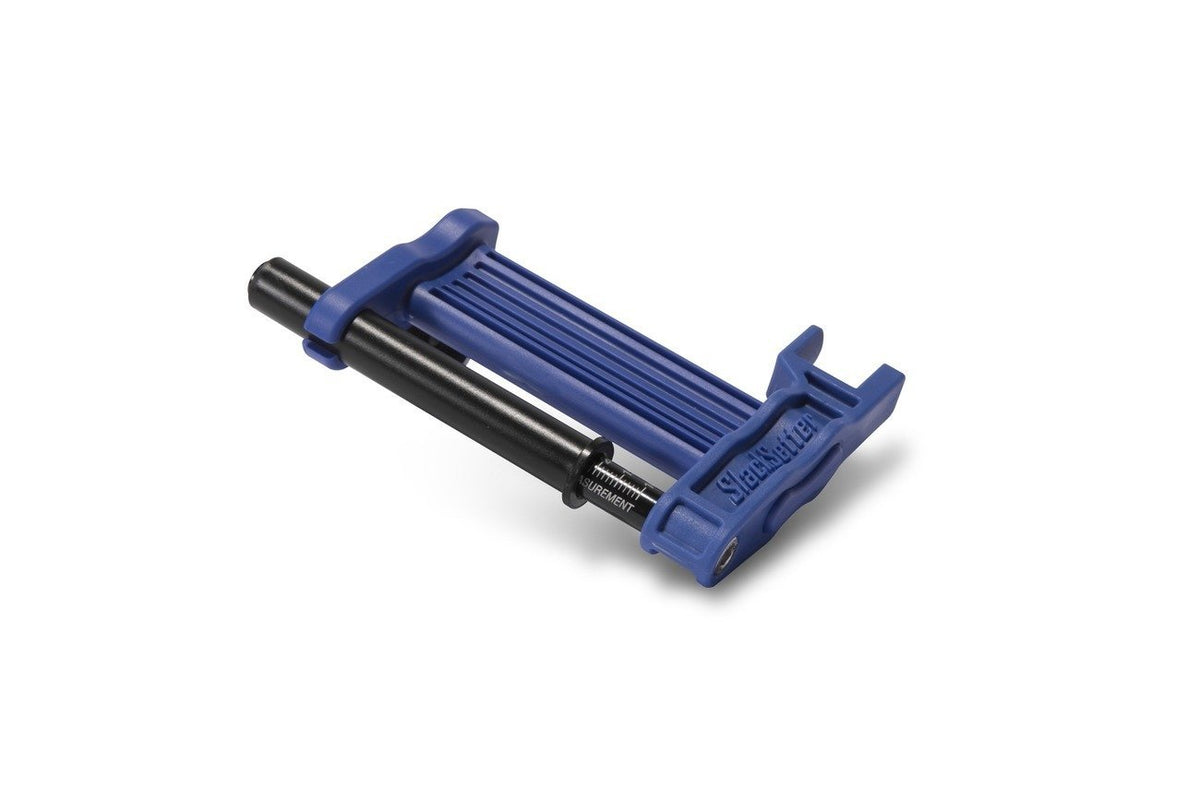 Motion Pro Slack Setter Chain Tool, angled view, measures chain slack quickly for longer chain life.