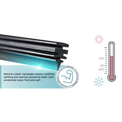 Motium wiper blades installed on Ford Transit demonstrate smooth, smear-free wiping.
