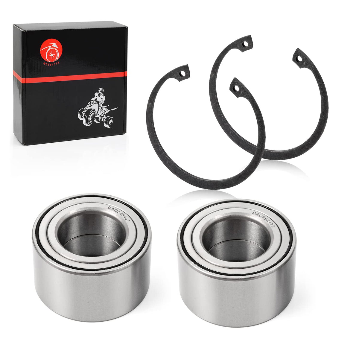MOTO1988 2x front wheel bearing assembly with 35x64x37mm for smooth rotation on Polaris.