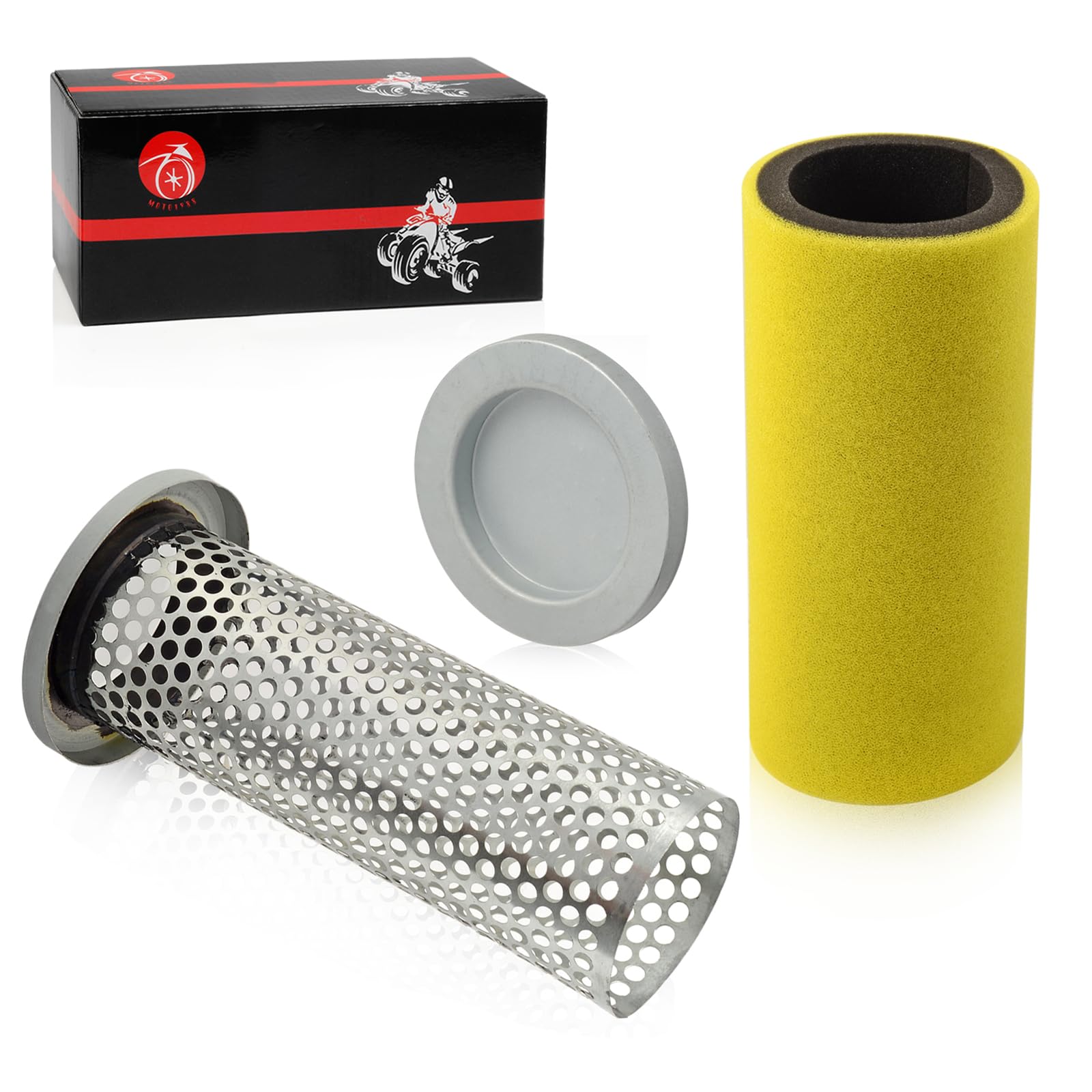 MOTO1988 air filter guide for Yamaha Rhino kit aligns filter for smooth operation.