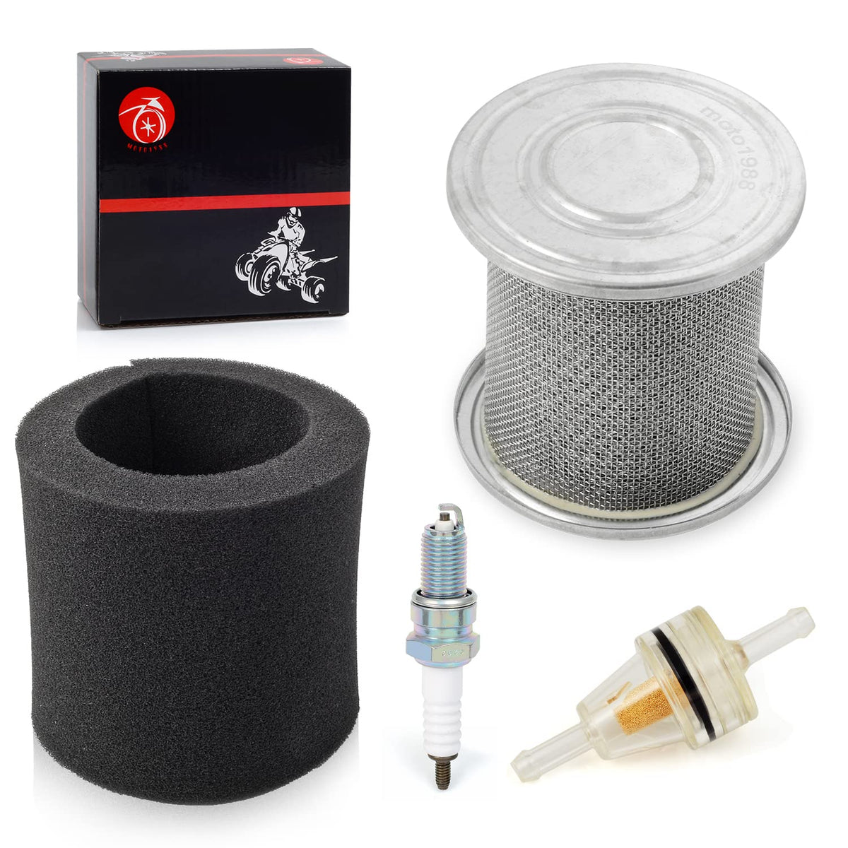 MOTO1988 air filter holder kit front view for Honda XR/CRF, easy maintenance access.