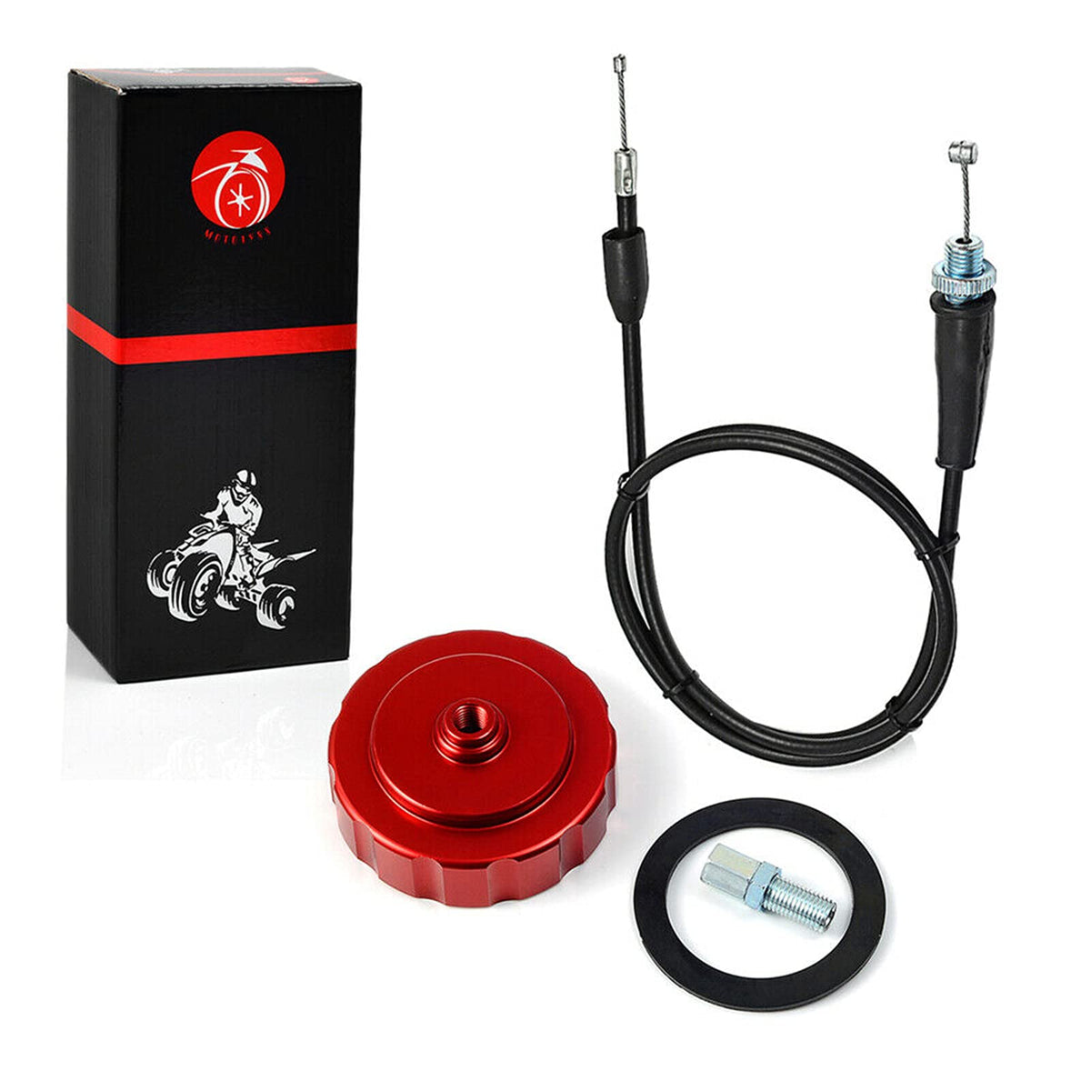 MOTO1988 throttle cable with black vinyl housing for Yamaha Blaster 1988-2006, smooth performance