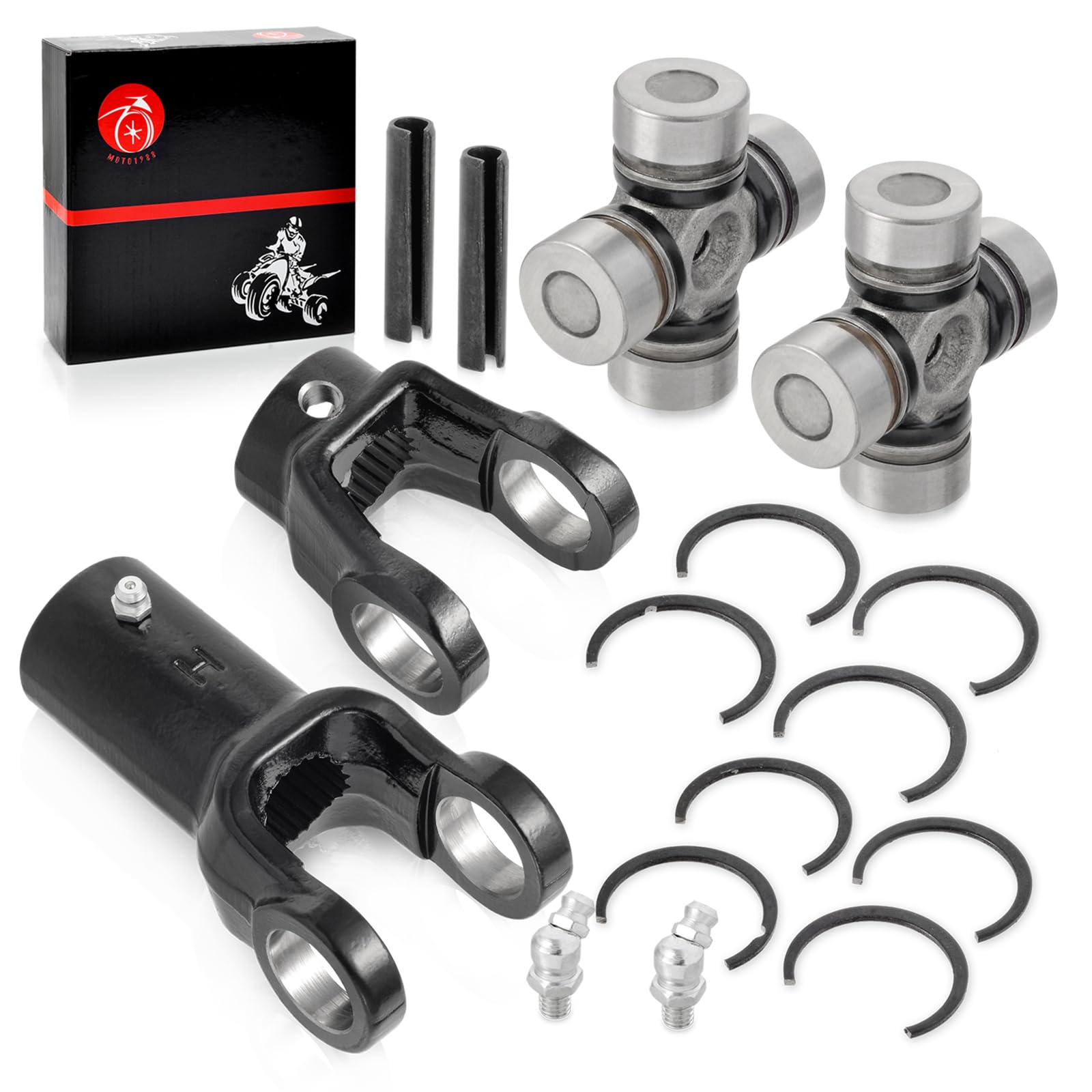 MOTO1988 U-joint close-up highlights sturdy joints for off-road power transfer