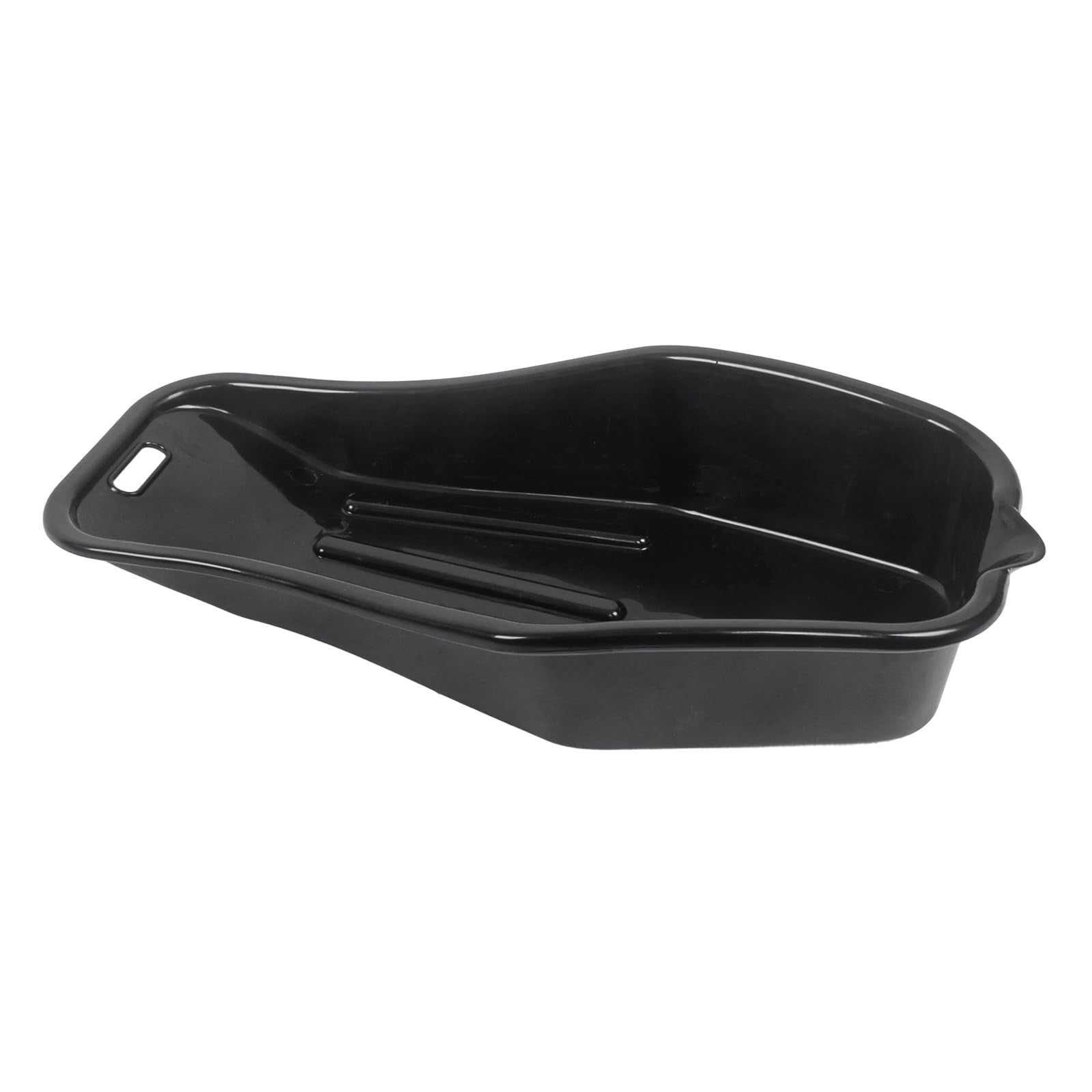 MOTO4U oil drain pan top view shows compact 2L tray for tidy oil collection.
