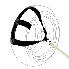 MOTO4U rear-wheel-strap universal-fit secures motorcycles during transport.