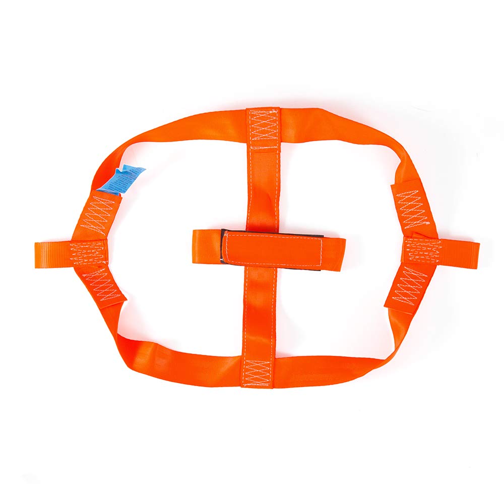 MOTO4U rear-wheel tie-down straps provide secure, adjustable anchoring for motorcycle transport.