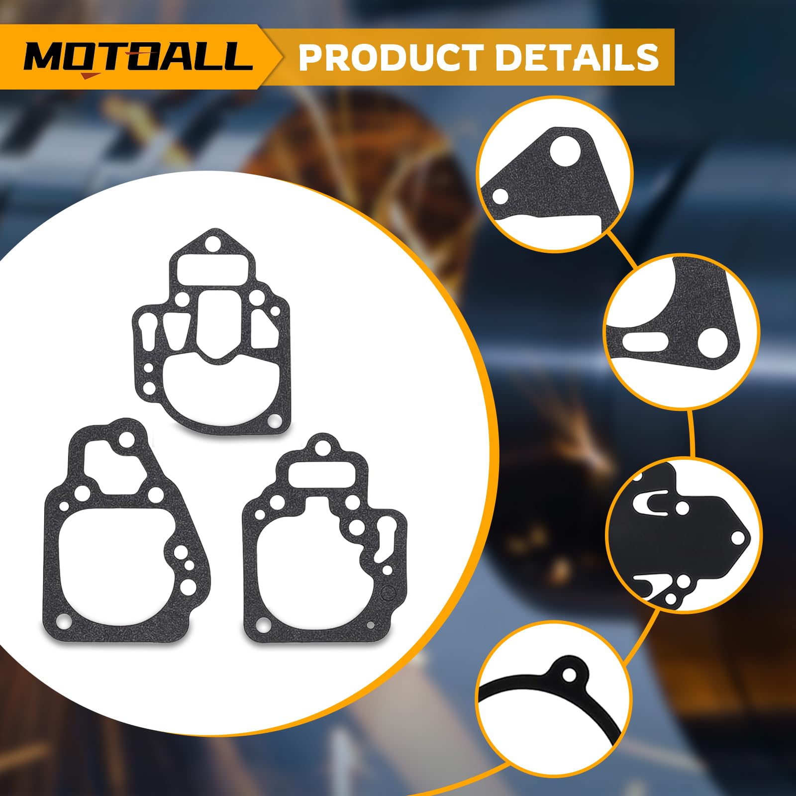 MOTOALL carburetor rebuild kit for Mercury 9-9hp supports steady operation and easier tuning.