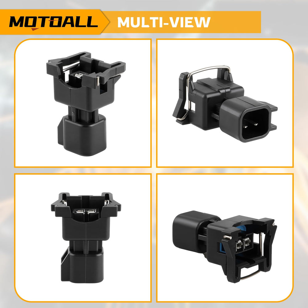 MOTOALL 8pcs package shows all injector adapters included