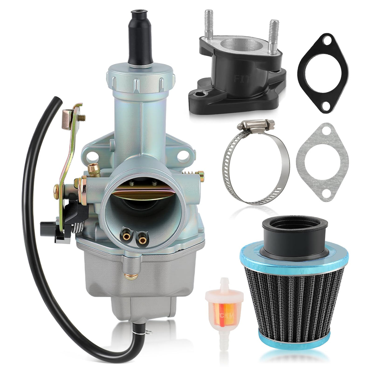 MOTOALL PZ27 carburetor exterior demonstrates durable construction for ATVs.