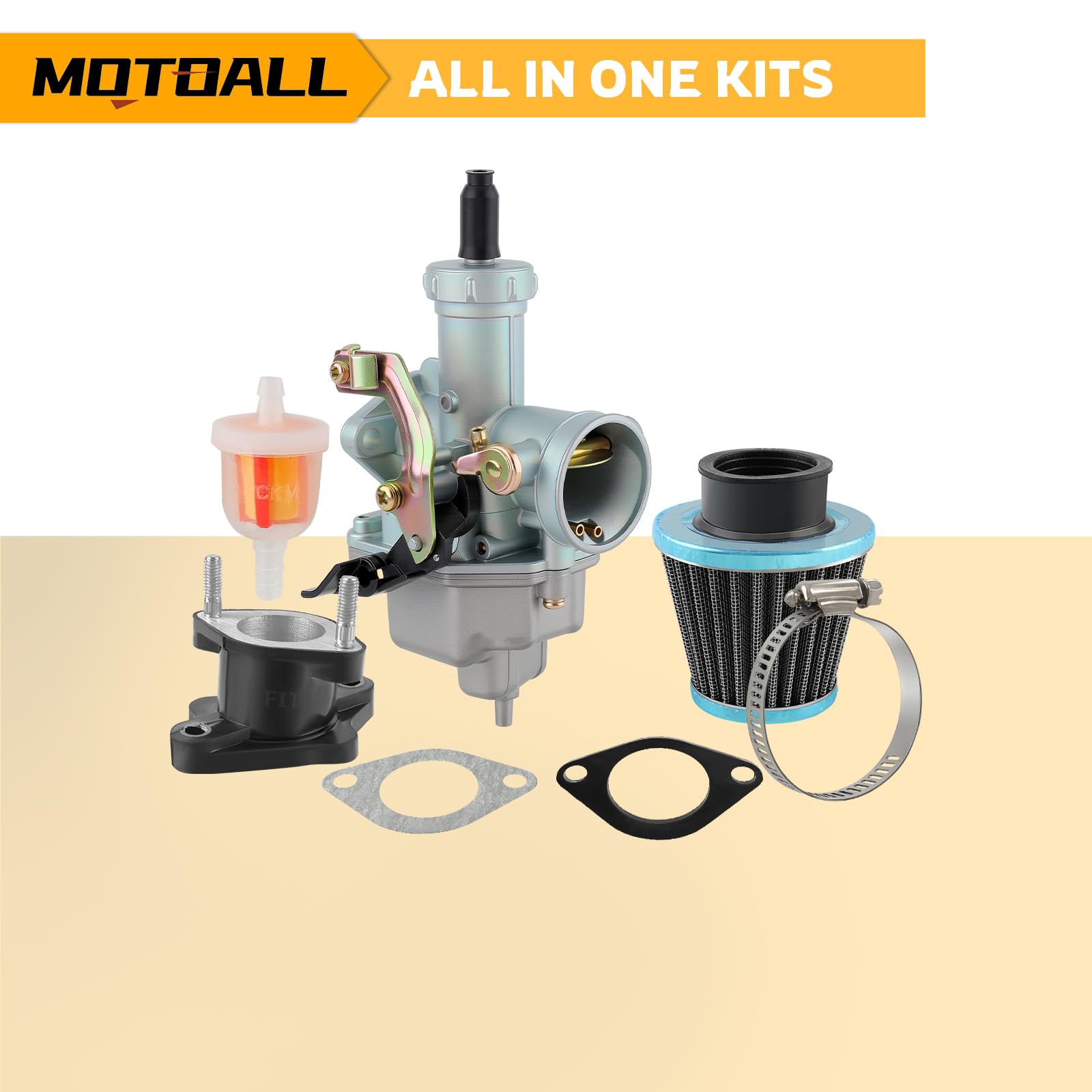 MOTOALL PZ27 carburetor fitment for CG Predator TaoTao vehicles.