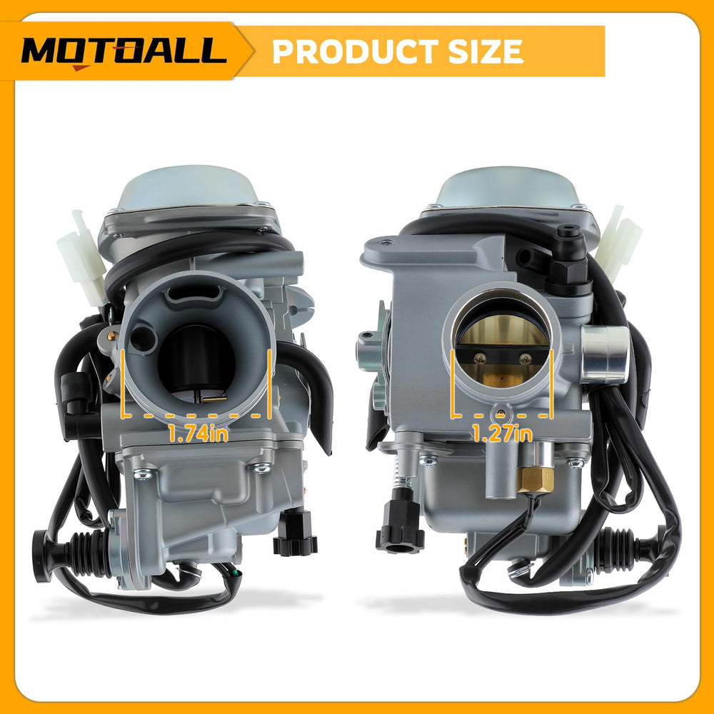 MOTOALL TRX350 carburetor installation image shows easy replacement options