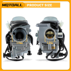 MOTOALL TRX350 carburetor installation image shows easy replacement options