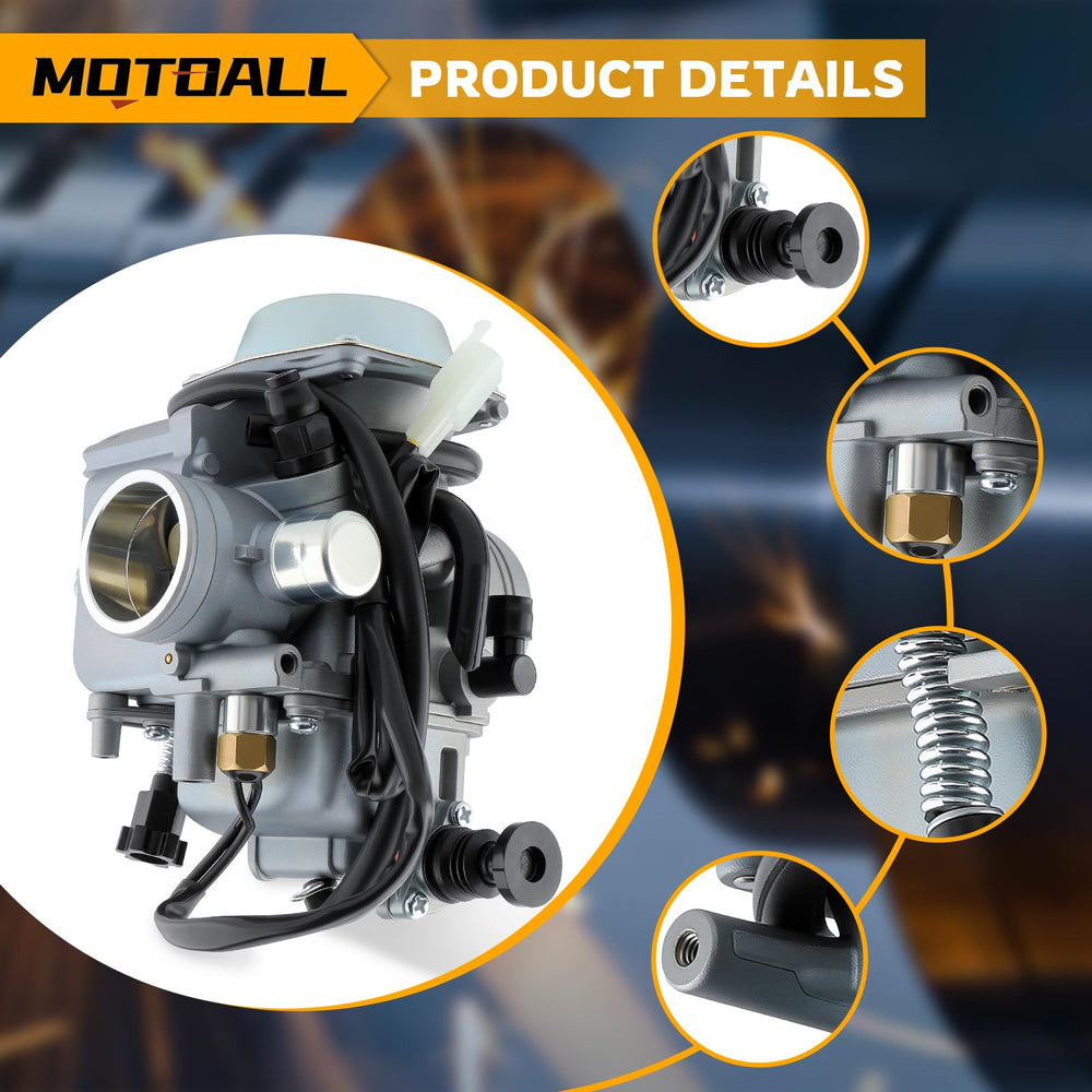 MOTOALL TRX350 carburetor packaging layout indicates complete ATV kit