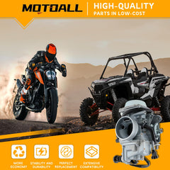 MOTOALL TRX350 carburetor side detail highlights precision components for smooth starts