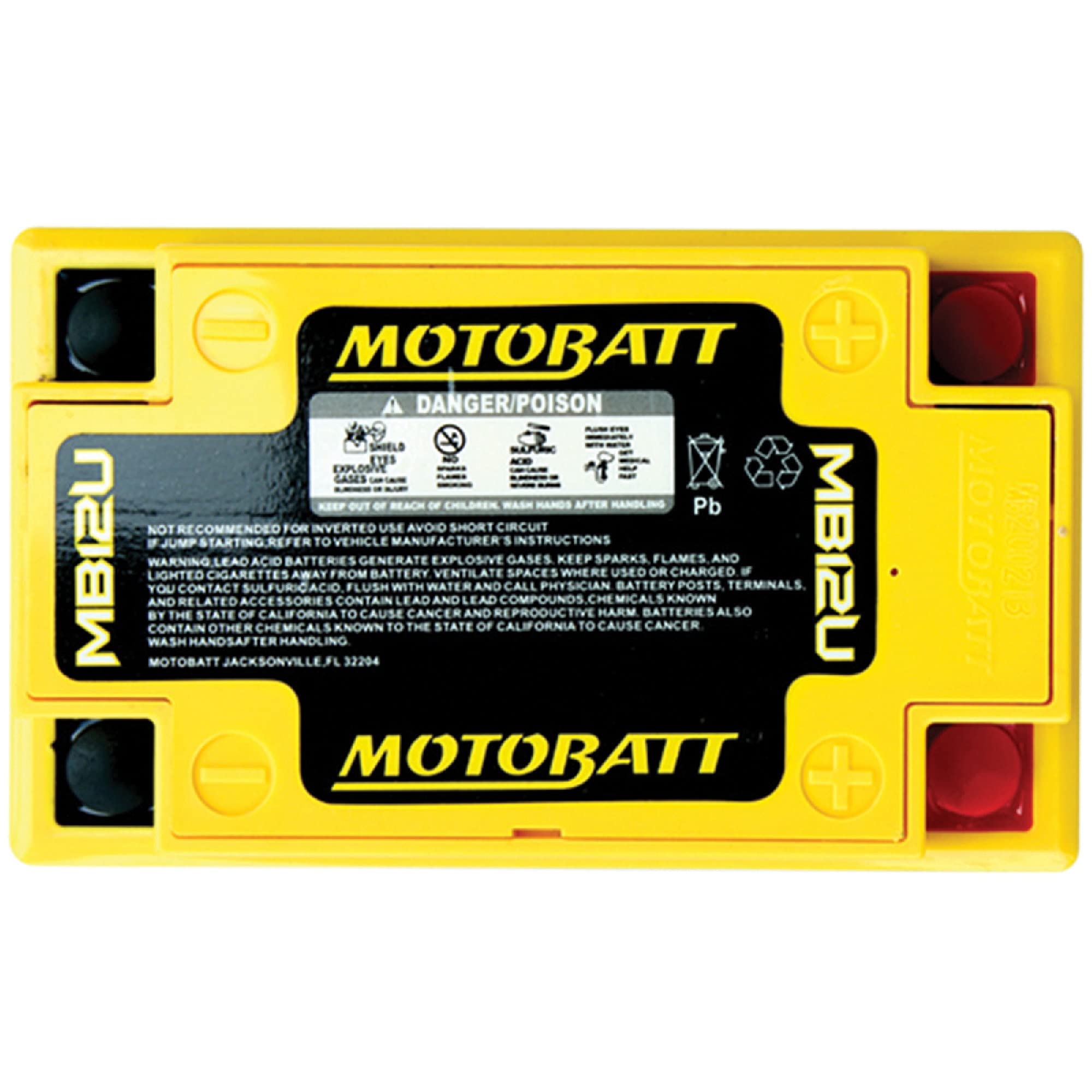 MotoBatt MB12U ready-to-install power source with plug-and-play convenience.