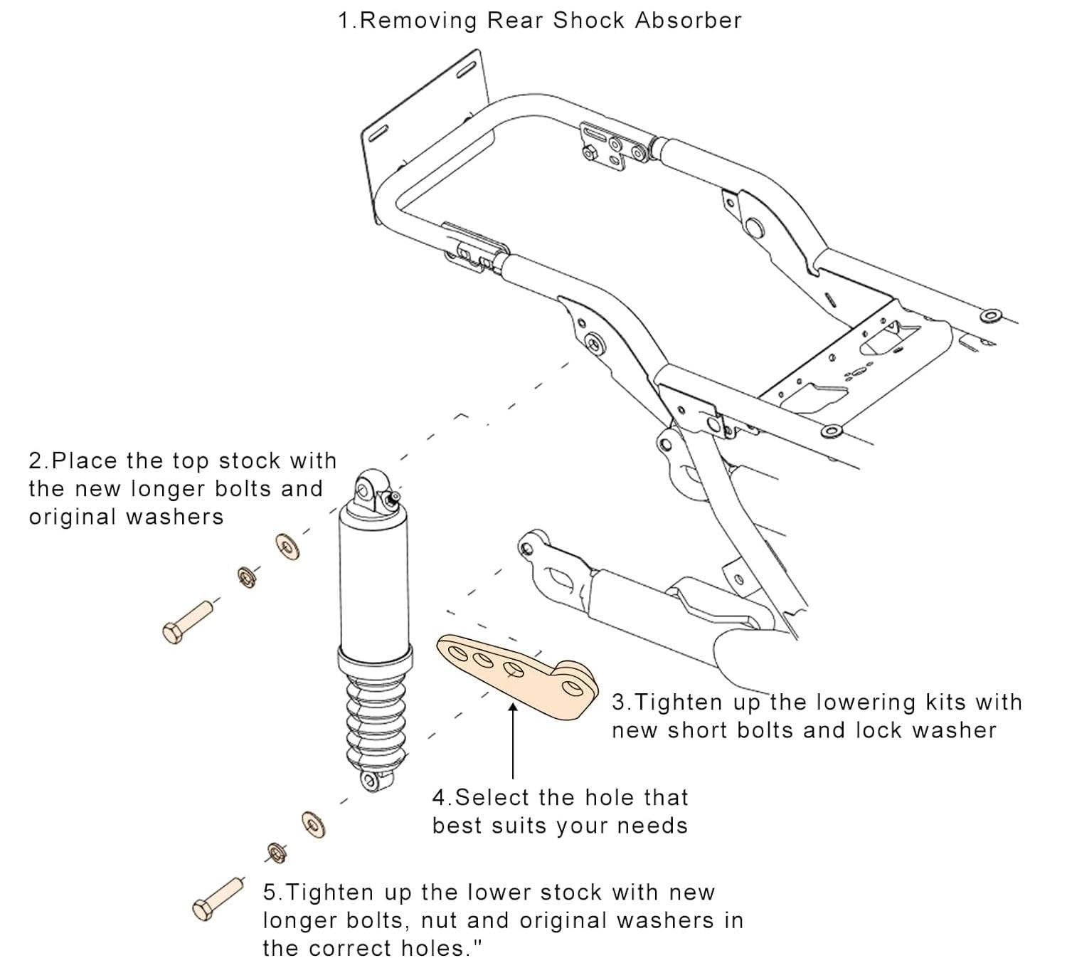 Motobiker assembly parts photo supports confident, quick installation