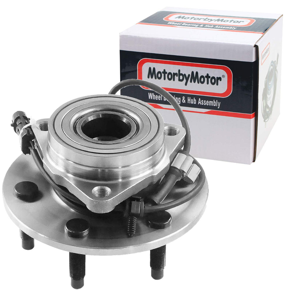 MotorbyMotor 515036 front wheel hub close-up showing the 6-lug pattern for 4WD reliability