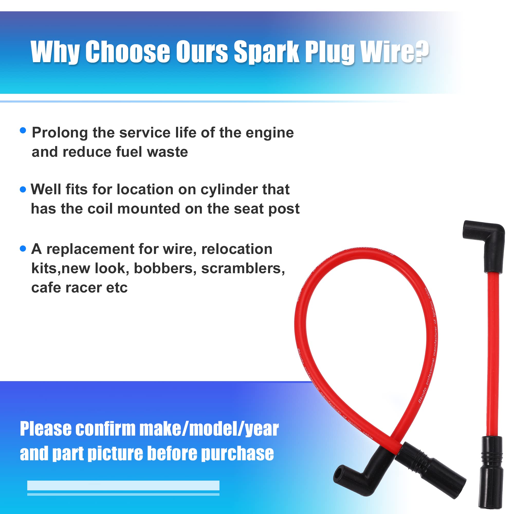 Motoforti straight boot supports easy replacement and secure connections