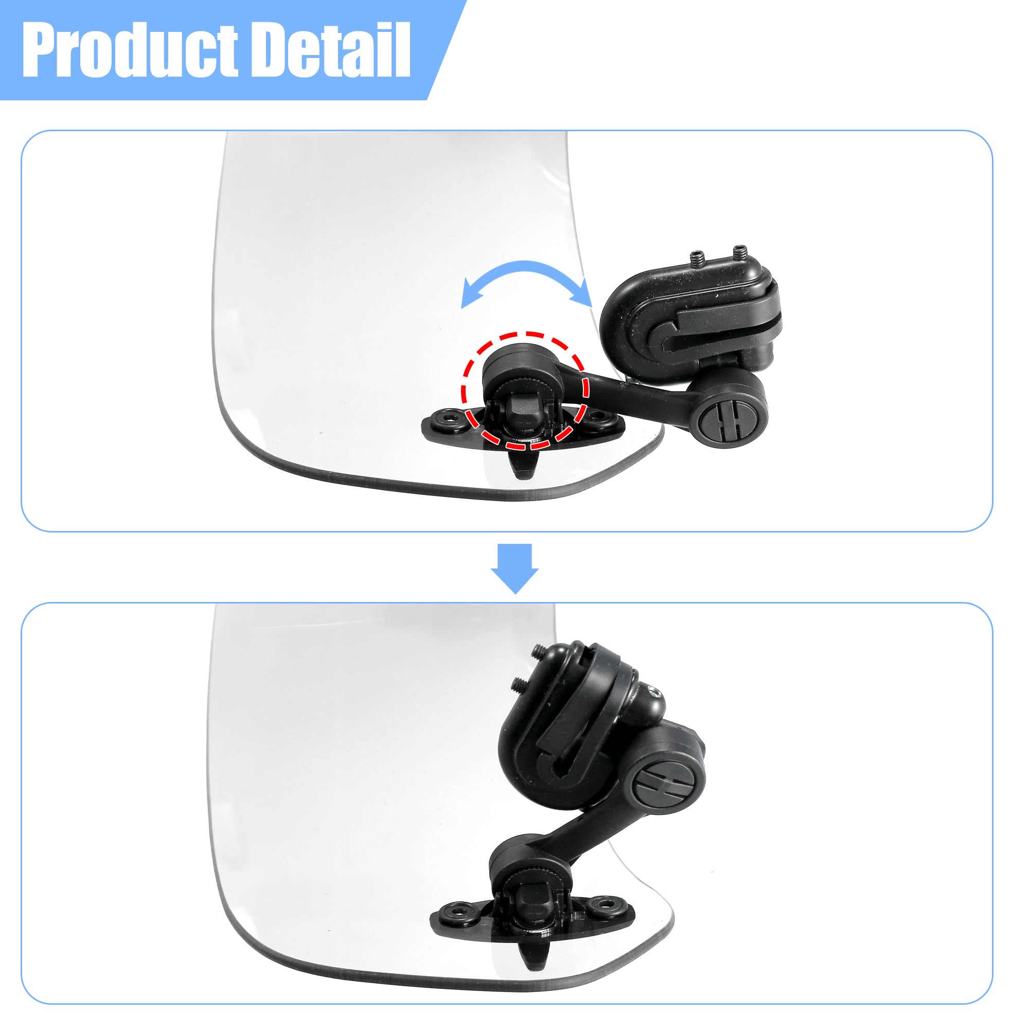 Motoforti windshield dimensions 28.5 by 11.5 cm ensure broad compatibility